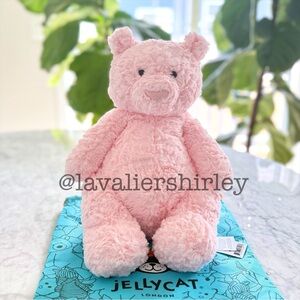 Jellycat Leola Bear Large Size Rare HTF NWT Authentic Sweet Face